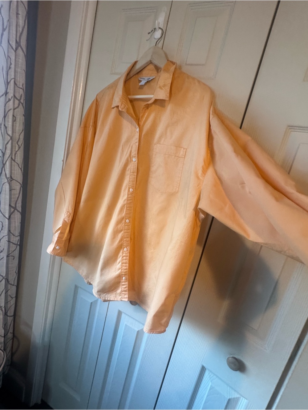 Old Navy Peach Button-Up Blouse - Relaxed Fit